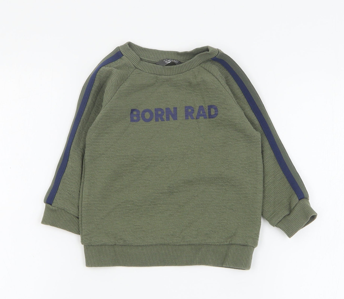Primark Boys Green  Polyester Pullover Sweatshirt Size 12-13 Years  Pullover