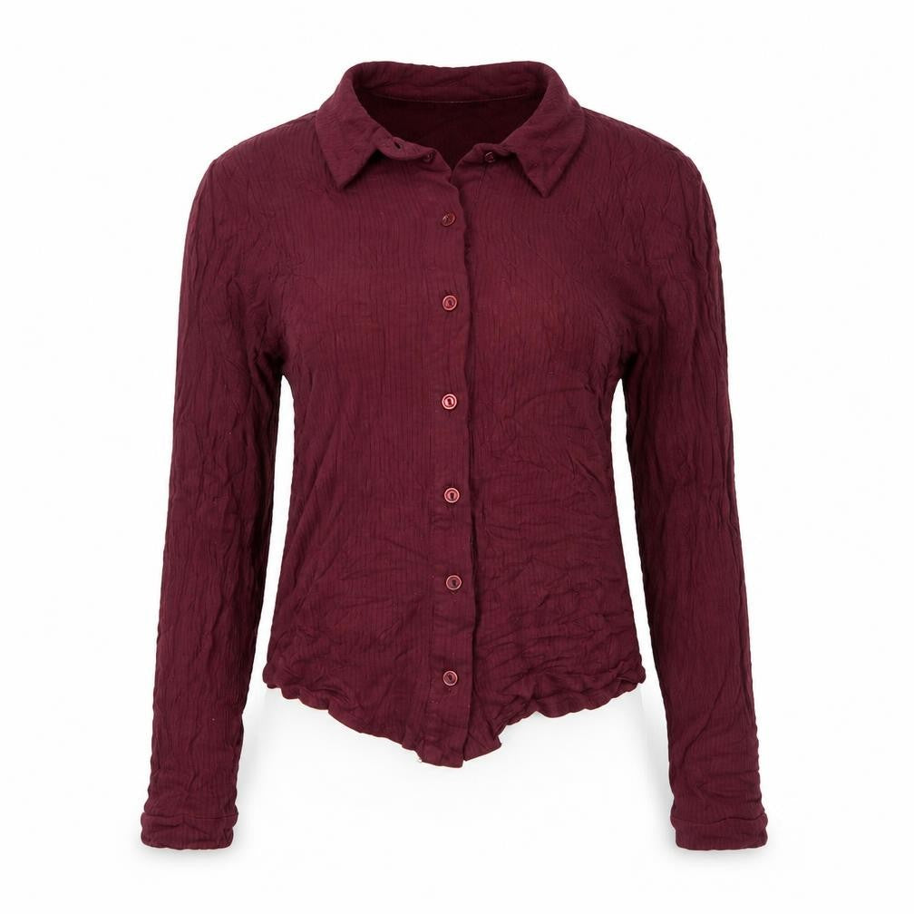 Cooperative Womens Red Striped Viscose Basic Blouse Size XS Collared