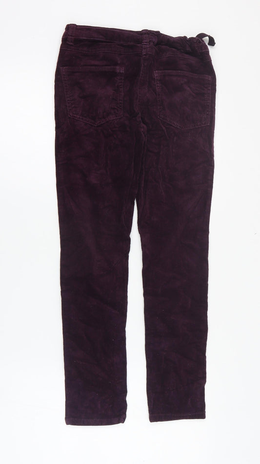 NEXT Girls Purple  Cotton Straight Jeans Size 10 Years  Regular Zip