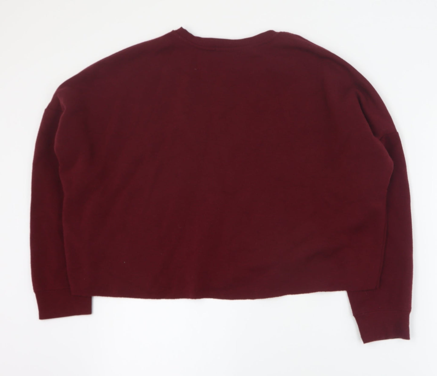Primark Womens Red  Polyacrylate Fibre Pullover Sweatshirt Size M  Pullover - Cropped