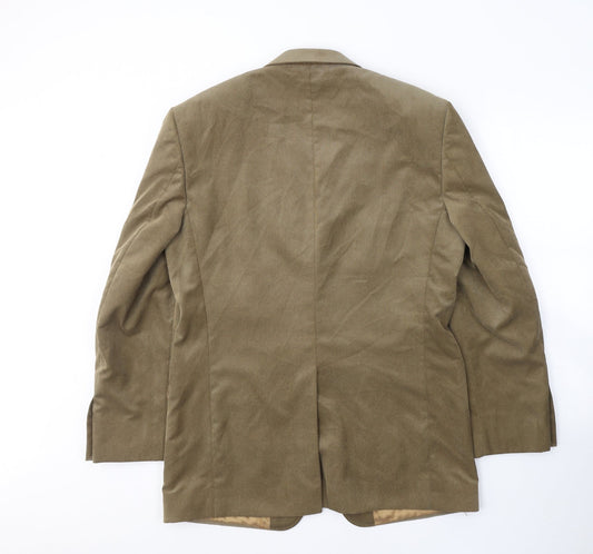 Marks and Spencer Mens Brown  Polyester Jacket Suit Jacket Size 38