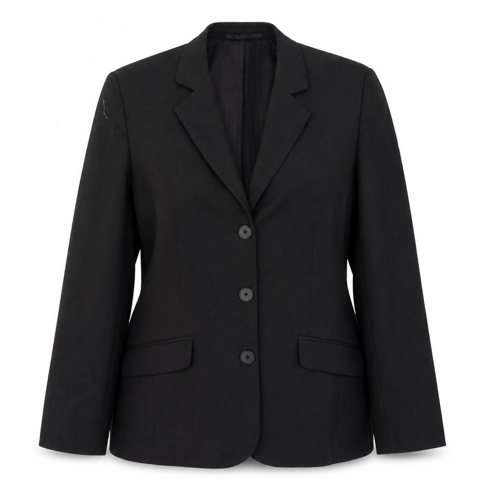 Endurance Womens Black  Polyester Jacket Suit Jacket Size 14