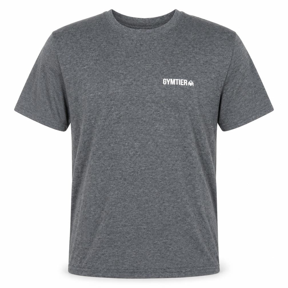 Gymter Mens Grey  Polyester  T-Shirt Size M Crew Neck