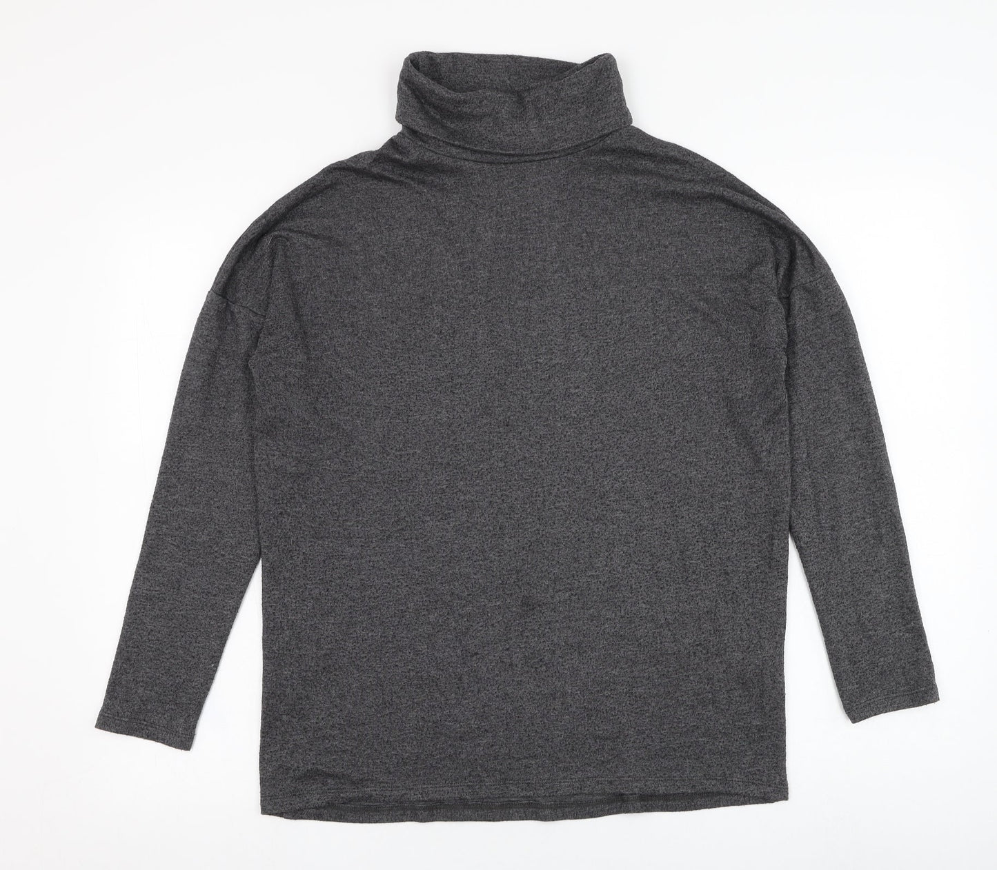 New Look Womens Grey Roll Neck  Polyester Pullover Jumper Size 8