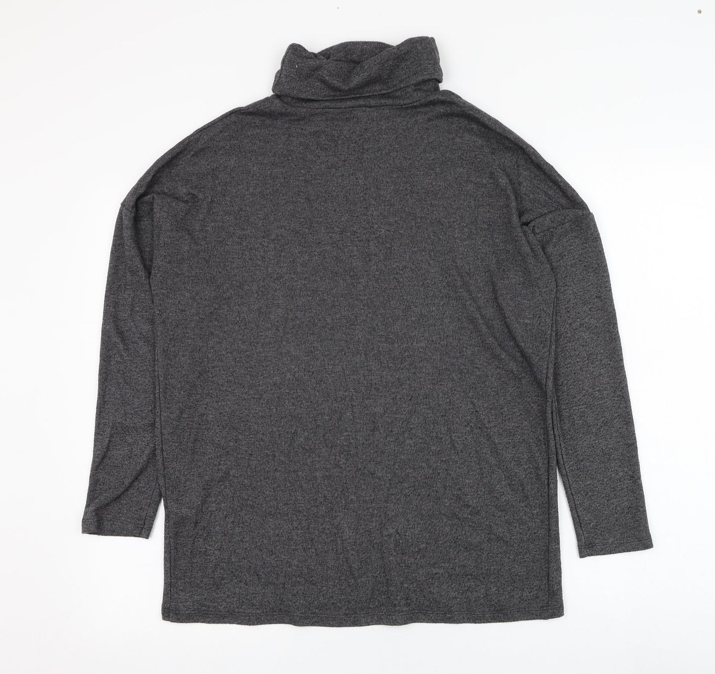 New Look Womens Grey Roll Neck  Polyester Pullover Jumper Size 8