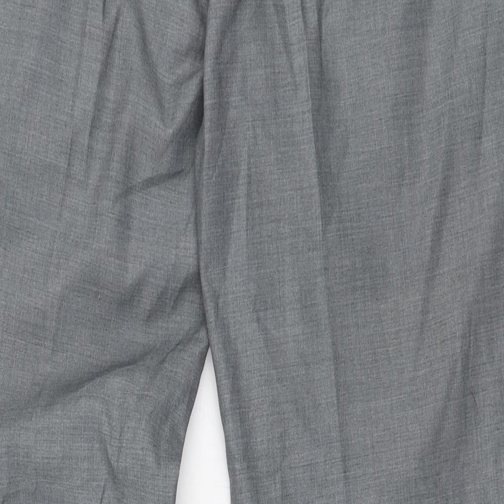 Butler and Webb Mens Grey  Polyester Trousers  Size 34 in L31 in Regular Zip