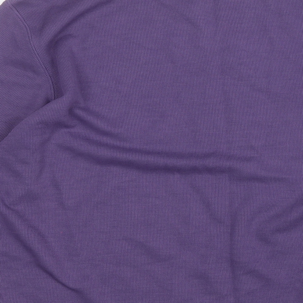 Bonmarché Womens Purple Round Neck  Polyester Pullover Jumper Size S
