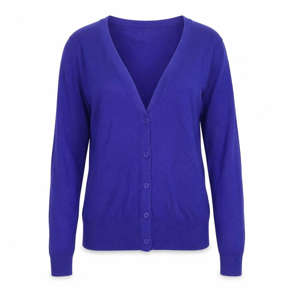 Marks and Spencer Womens Blue Round Neck  Viscose Cardigan Jumper Size 12