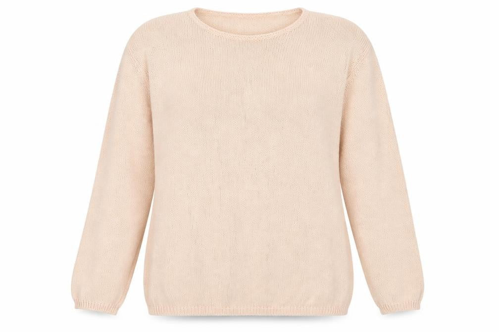 Marks and Spencer Womens Pink Round Neck  Cotton Pullover Jumper Size 14