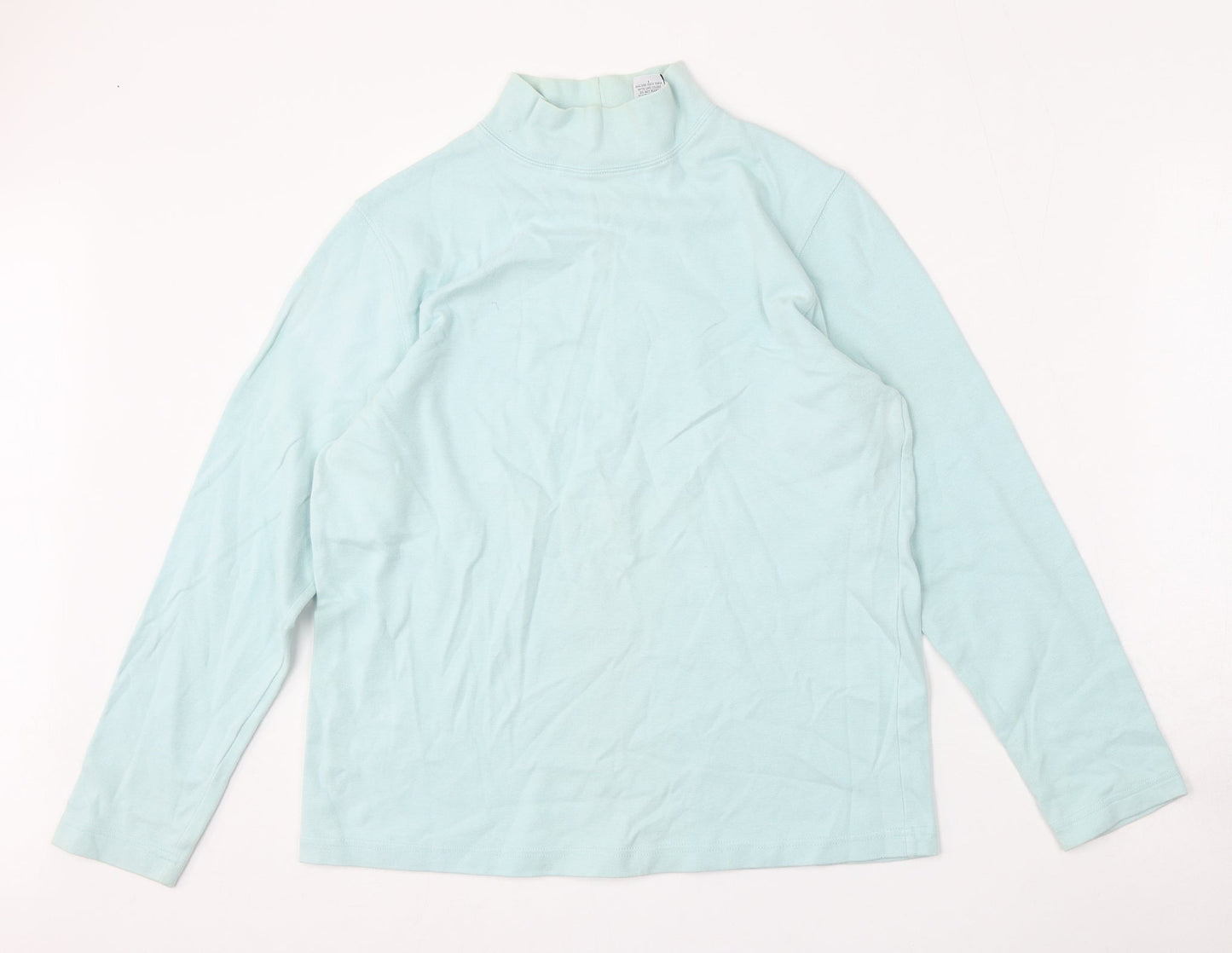 Croft & Barrow Womens Blue  Cotton Pullover Sweatshirt Size M