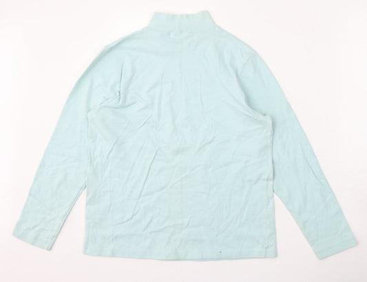 Croft & Barrow Womens Blue  Cotton Pullover Sweatshirt Size M