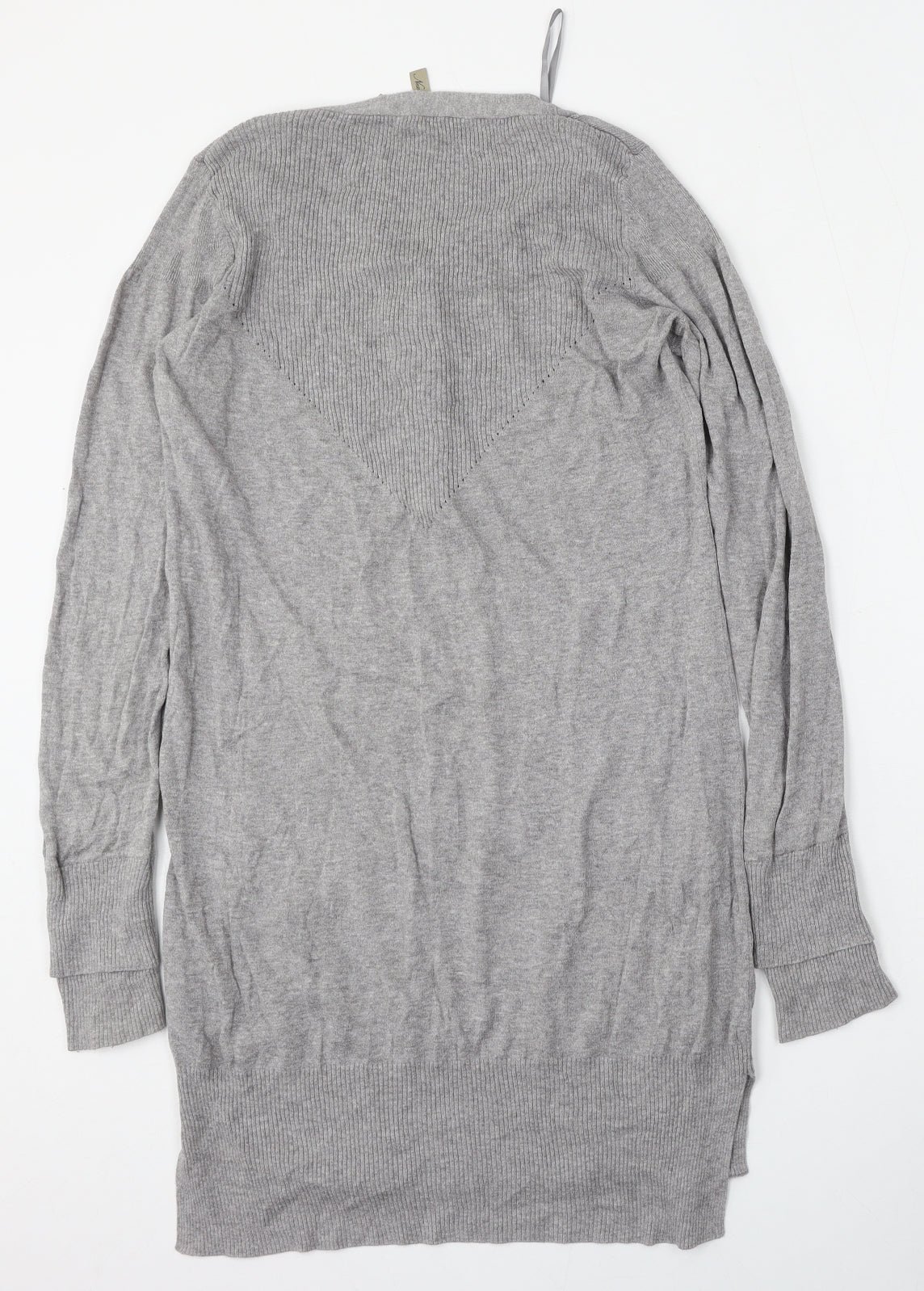 NEXT Womens Grey V-Neck  Polyester Cardigan Jumper Size 12