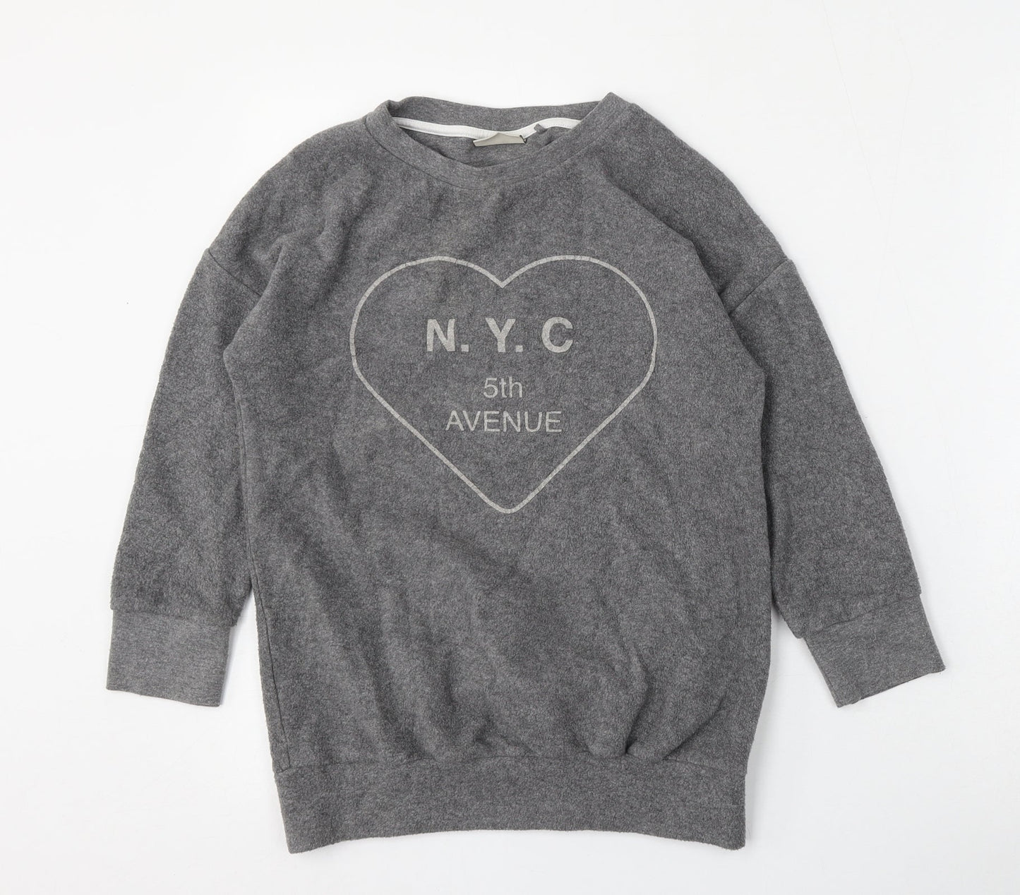 NEXT Girls Grey  Polyester Pullover Sweatshirt Size 9 Years