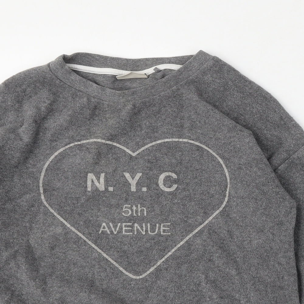 NEXT Girls Grey  Polyester Pullover Sweatshirt Size 9 Years