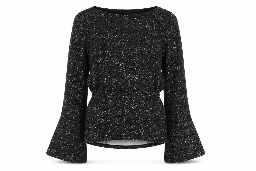 H&M Womens Black Round Neck  Polyester Pullover Jumper Size M