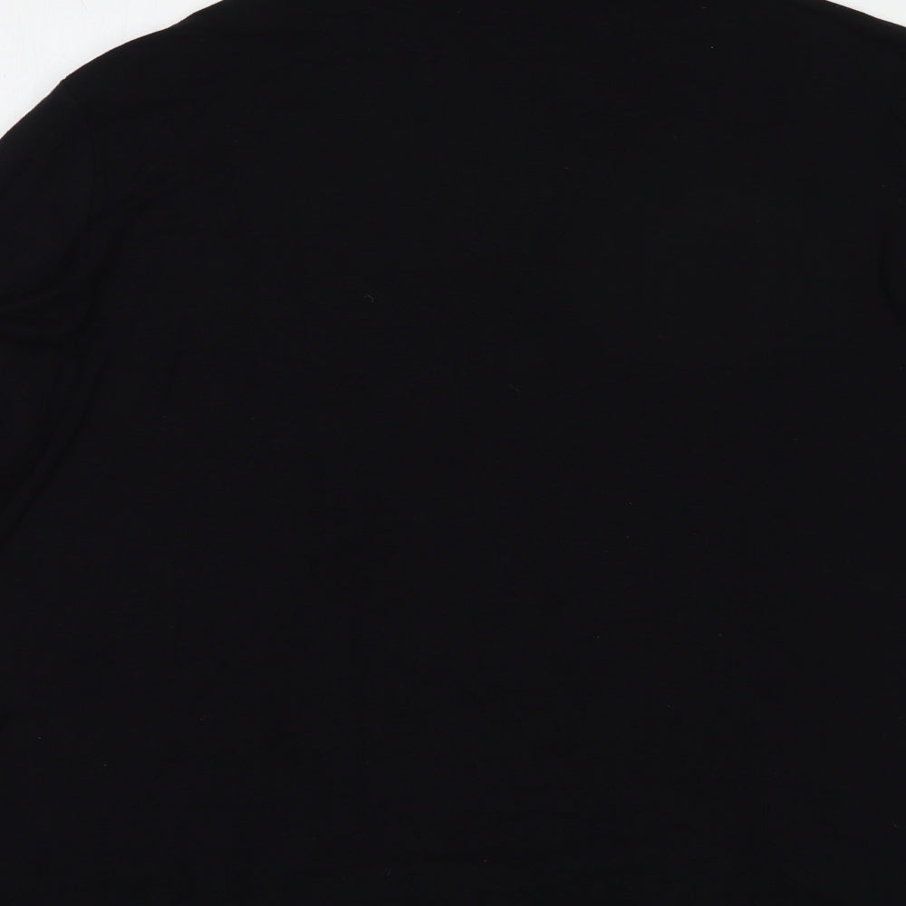 Crosby Womens Black  Modal Basic Blouse Size XL High Neck