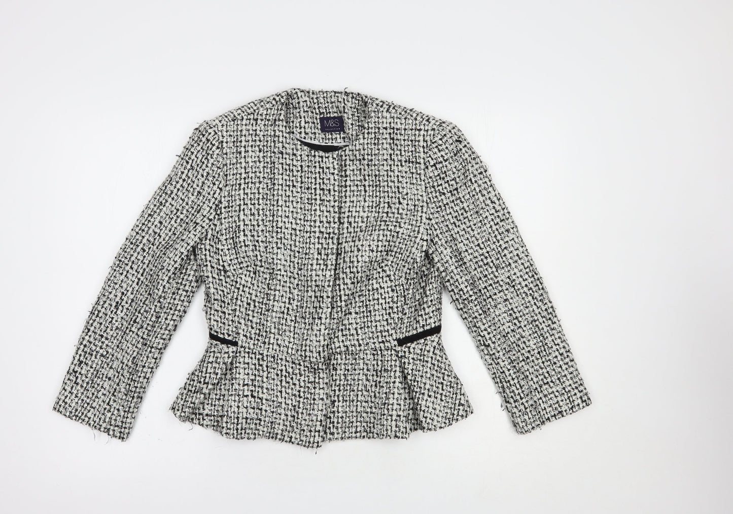 Marks and Spencer Womens Grey   Jacket Blazer Size 6  Button
