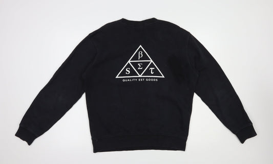 Best Womens Black  Cotton Pullover Sweatshirt Size M  Pullover