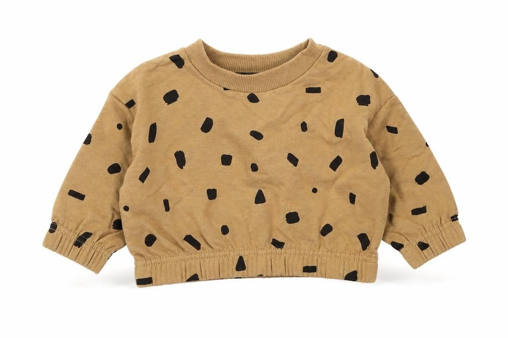 Pepco  Brown Polka Dot 100% Cotton Basic T-Shirt Size 3-6 Months Round Neck
