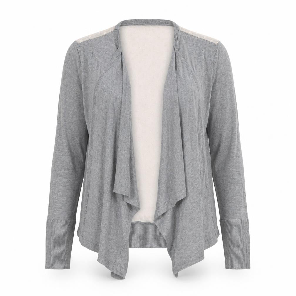 Gharani Strok Womens Grey V-Neck  Viscose Cardigan Jumper Size 10