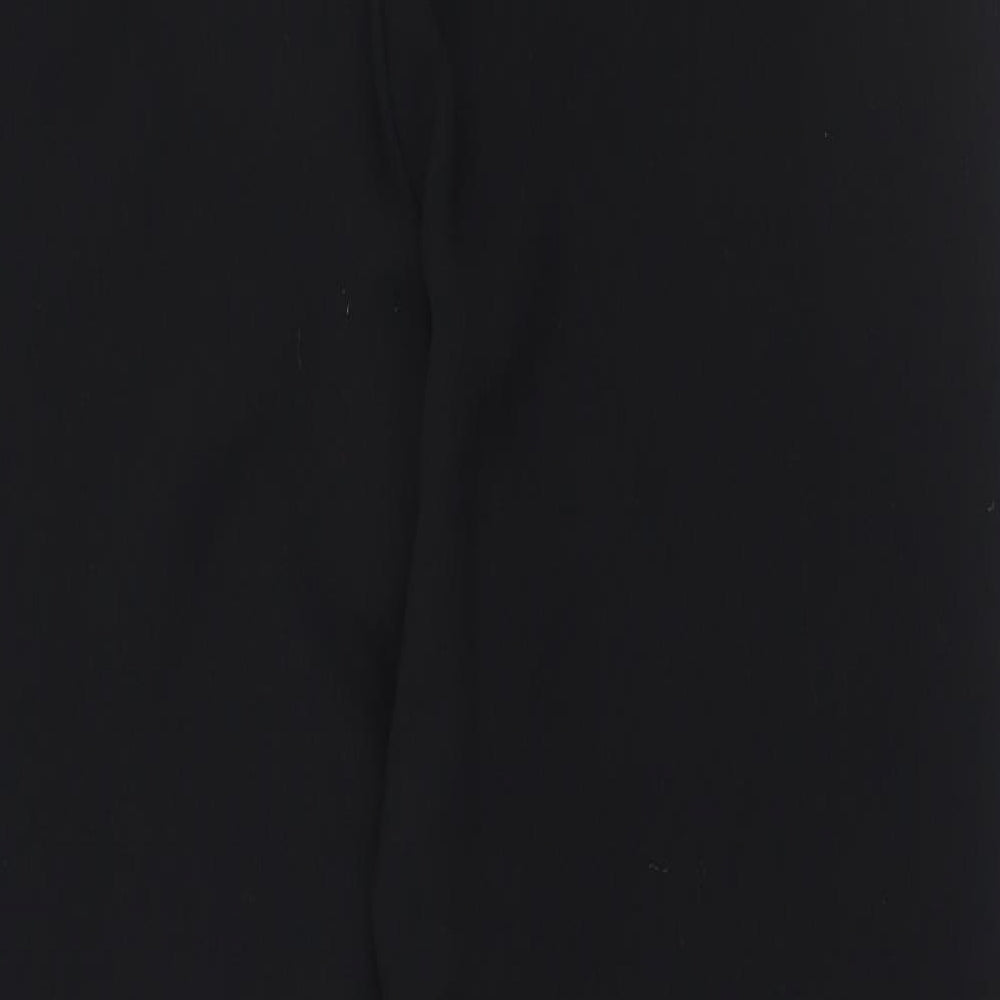 Preworn Womens Black  Polyester Jogger Trousers Size 42 L34 in Regular
