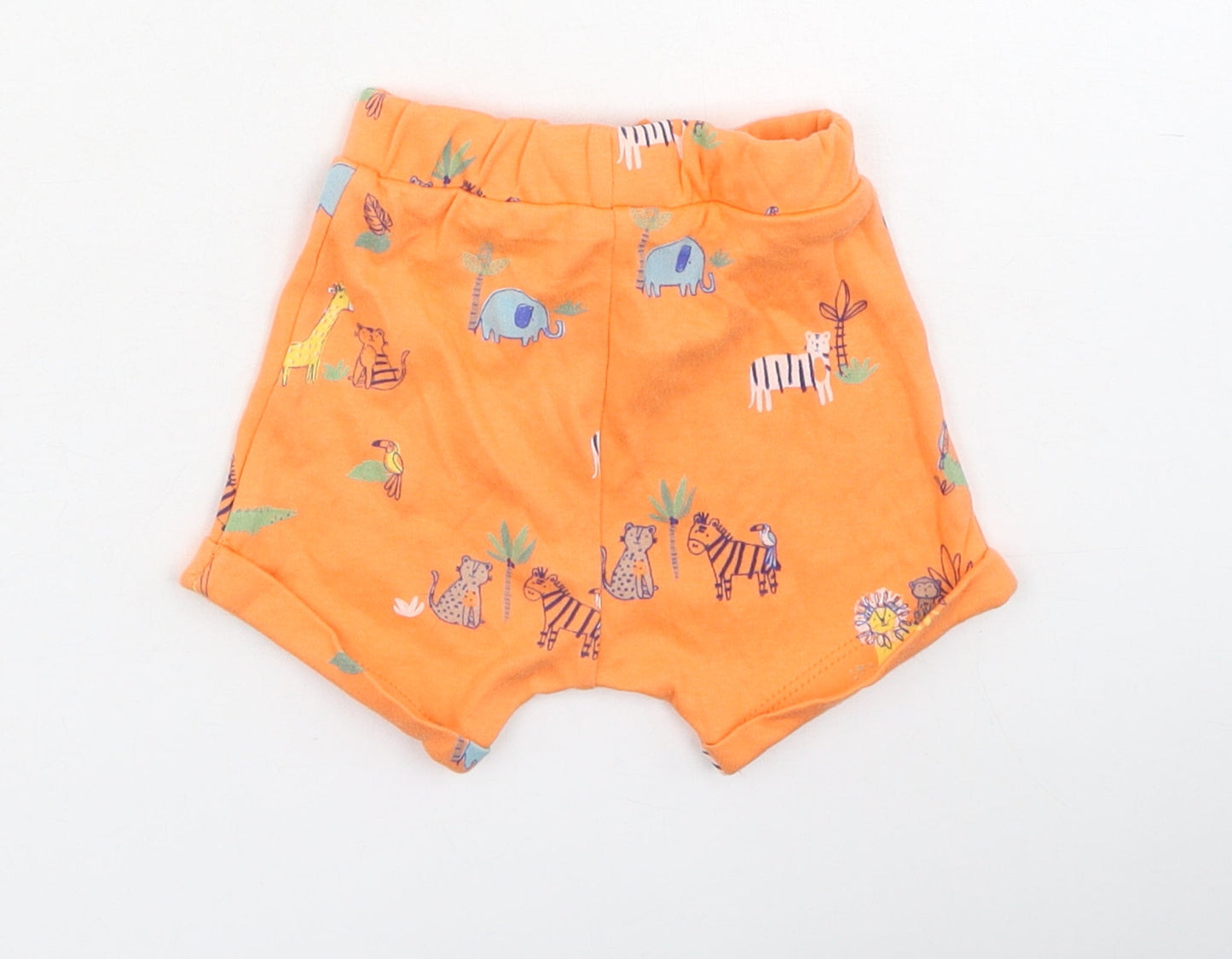 George  Baby Orange  Cotton Cropped Trousers Size 0-3 Months