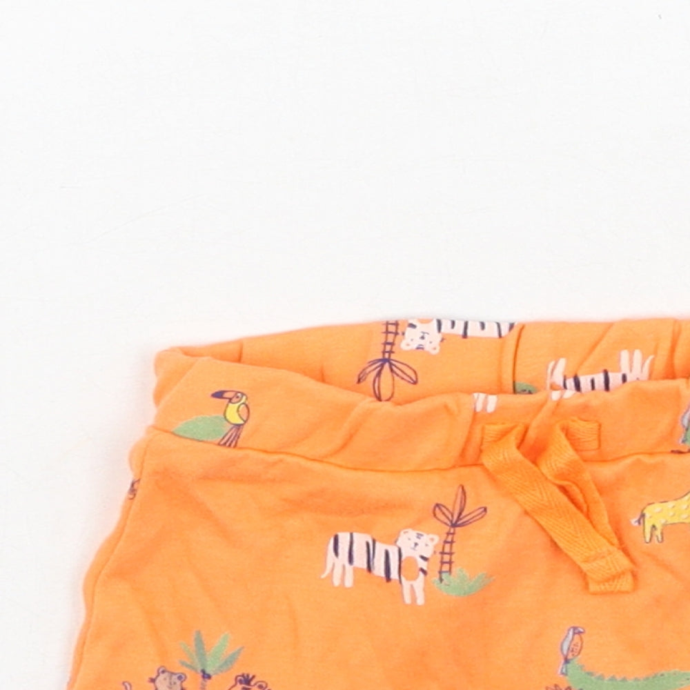 George  Baby Orange  Cotton Cropped Trousers Size 0-3 Months