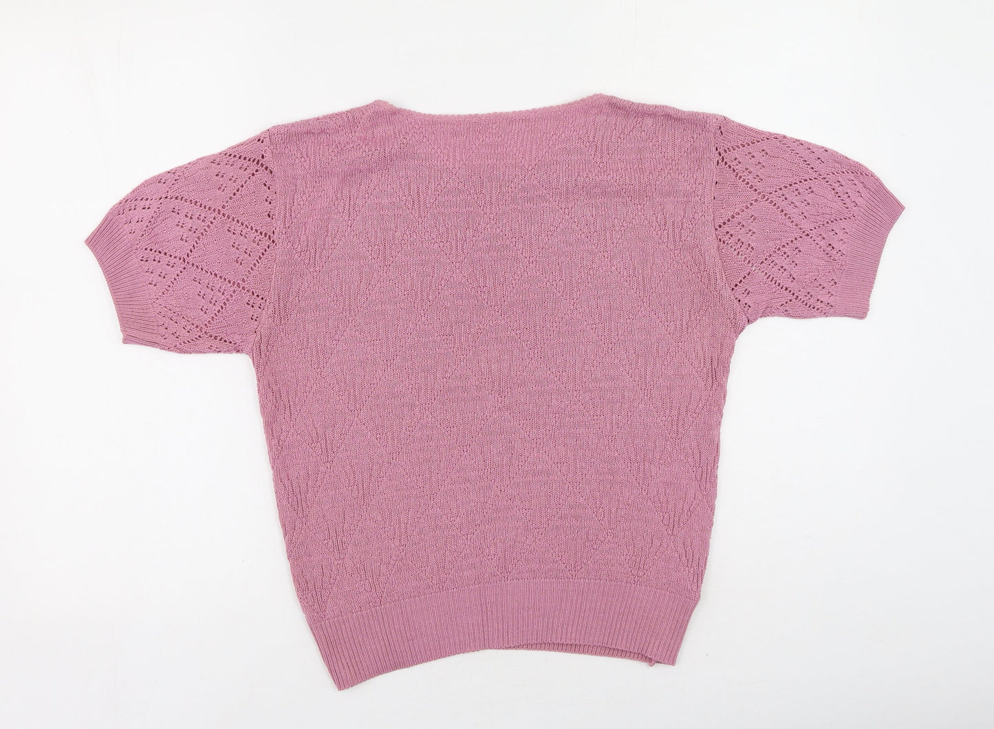 St Micheal  Womens Pink  Acrylic Basic T-Shirt Size 8 Round Neck