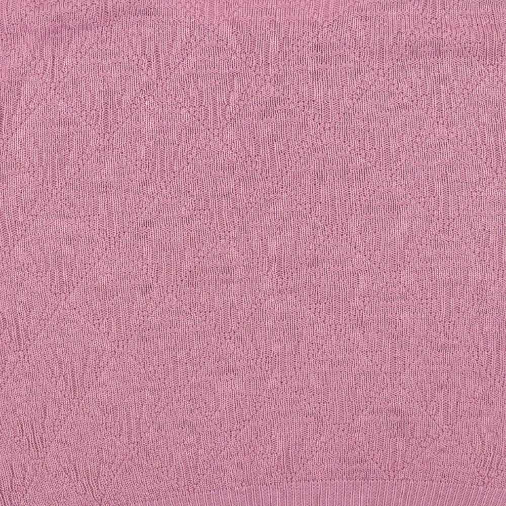 St Micheal  Womens Pink  Acrylic Basic T-Shirt Size 8 Round Neck
