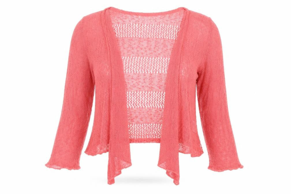 First Avenue Womens Pink V-Neck  Acrylic Cardigan Jumper Size L