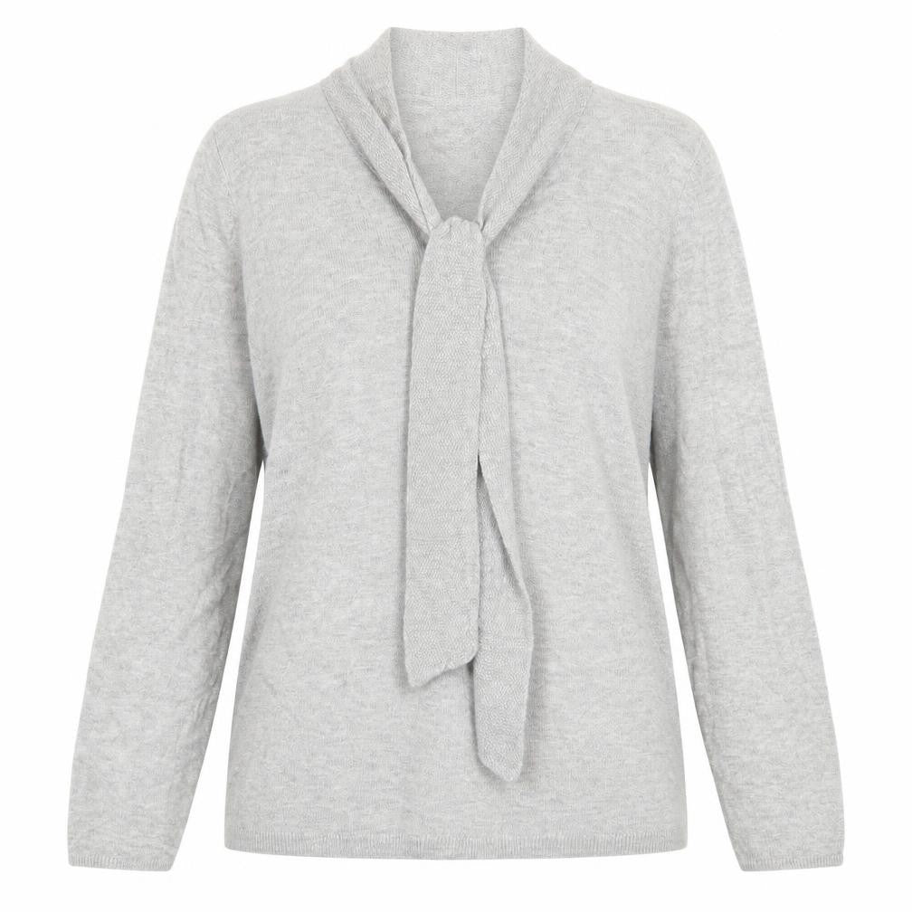 Damart Womens Grey V-Neck  Viscose Pullover Jumper Size 10