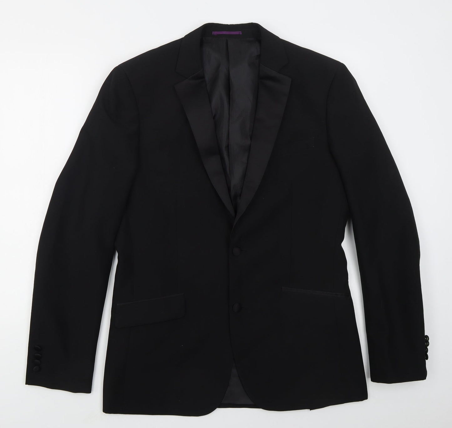 Charlton Gray Mens Black  Polyester Jacket Suit Jacket Size 38
