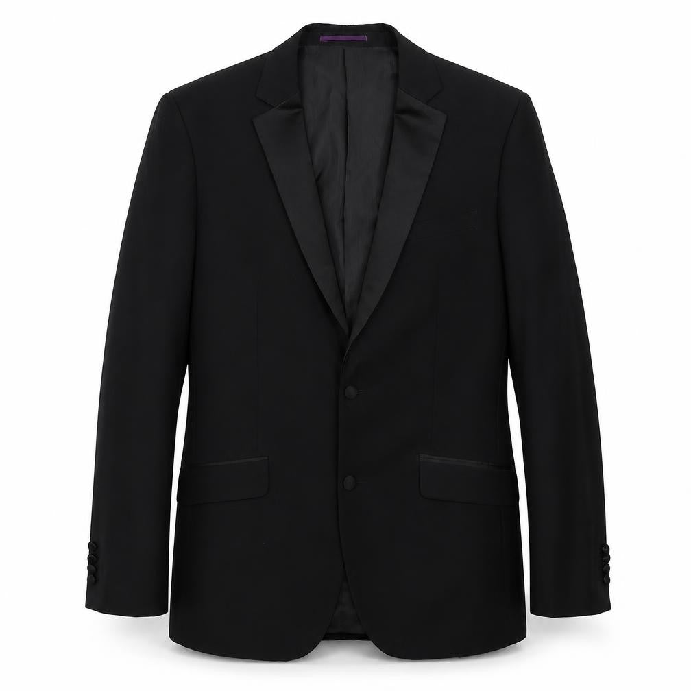 Charlton Gray Mens Black  Polyester Jacket Suit Jacket Size 38