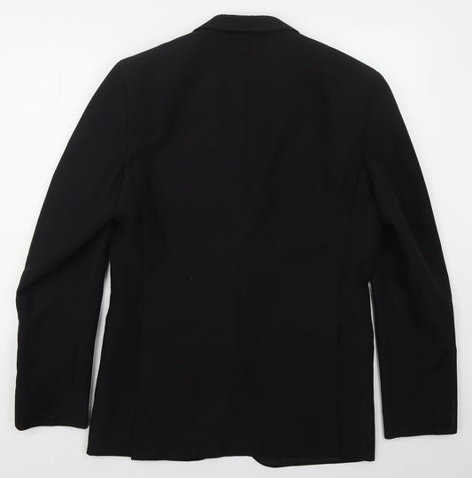 Charlton Gray Mens Black  Polyester Jacket Suit Jacket Size 38