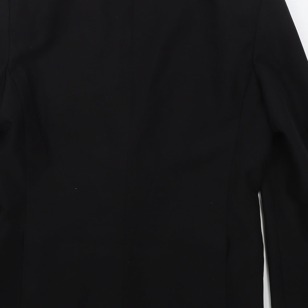 Charlton Gray Mens Black  Polyester Jacket Suit Jacket Size 38