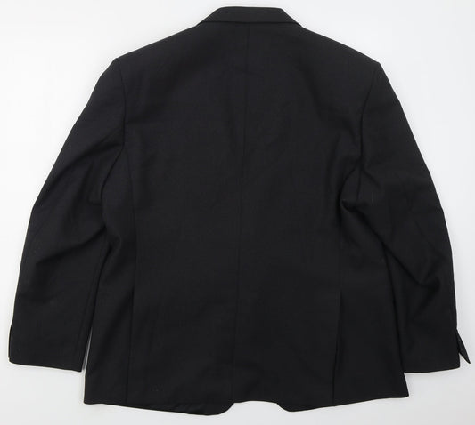 Alpha & Plus Mens Grey  Acetate Jacket Suit Jacket Size 46