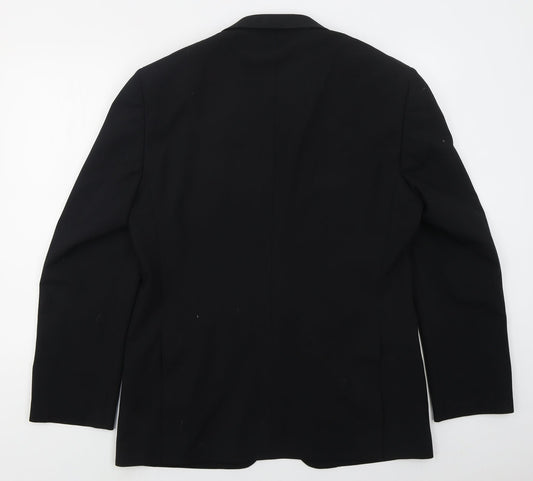 Daniel Grahame Mens Black  Polyester Jacket Suit Jacket Size 40