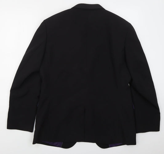 Taylor & Wright Mens Black  Polyester Jacket Suit Jacket Size 42