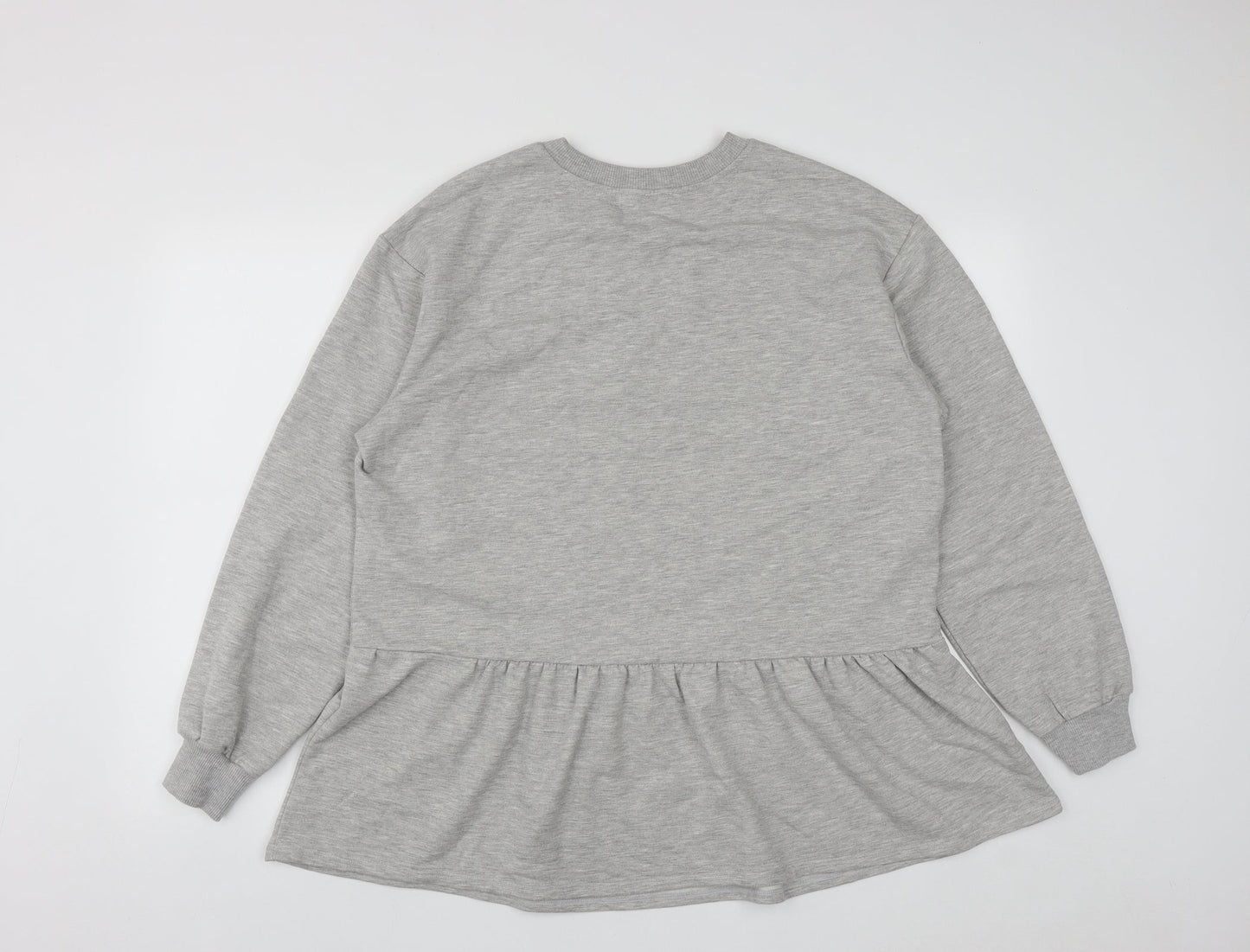George Womens Grey  Cotton Pullover Sweatshirt Size L