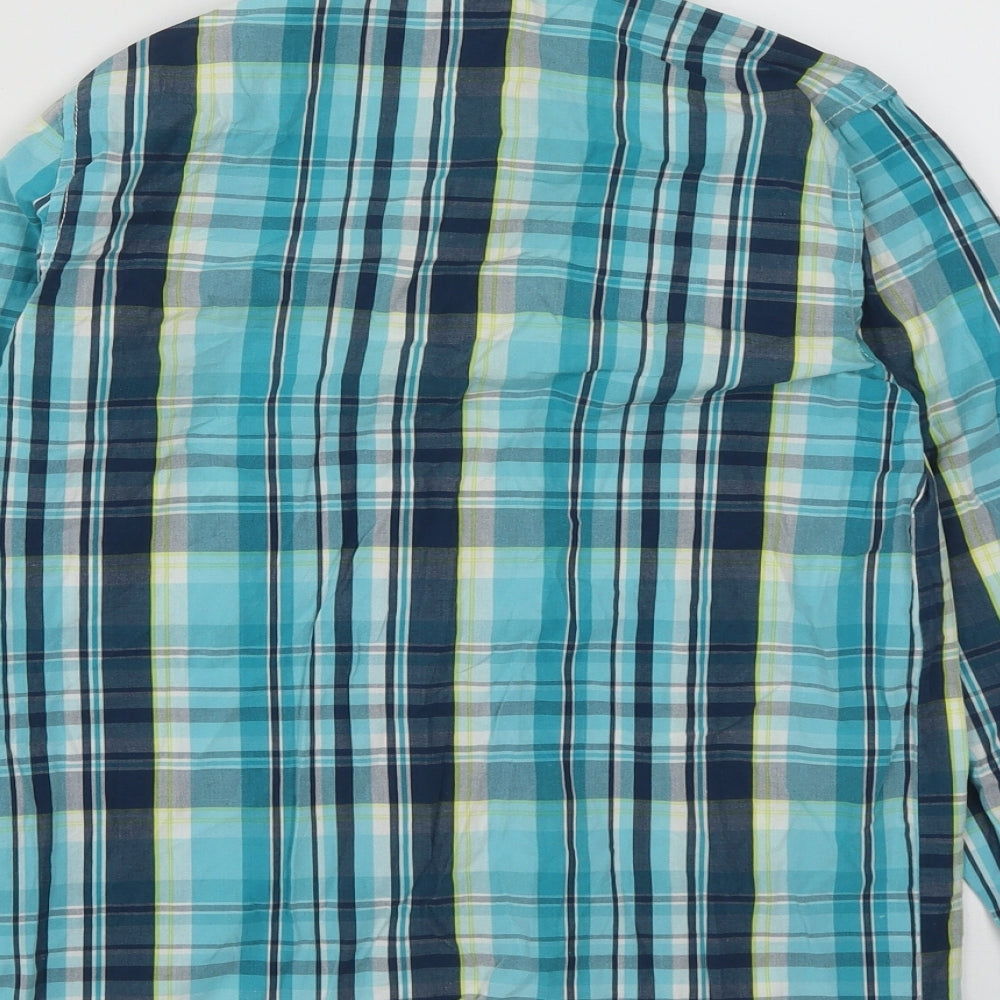 Nameit Boys Multicoloured Plaid Cotton  Button-Up Size 11-12 Years Collared Snap