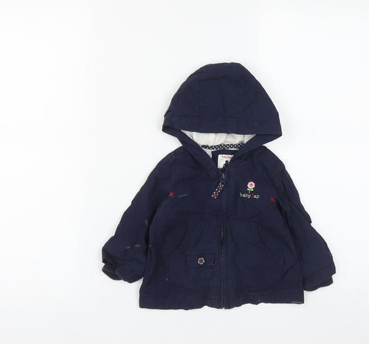 Gap Girls Blue   Basic Coat Coat Size 12 Months   Zip