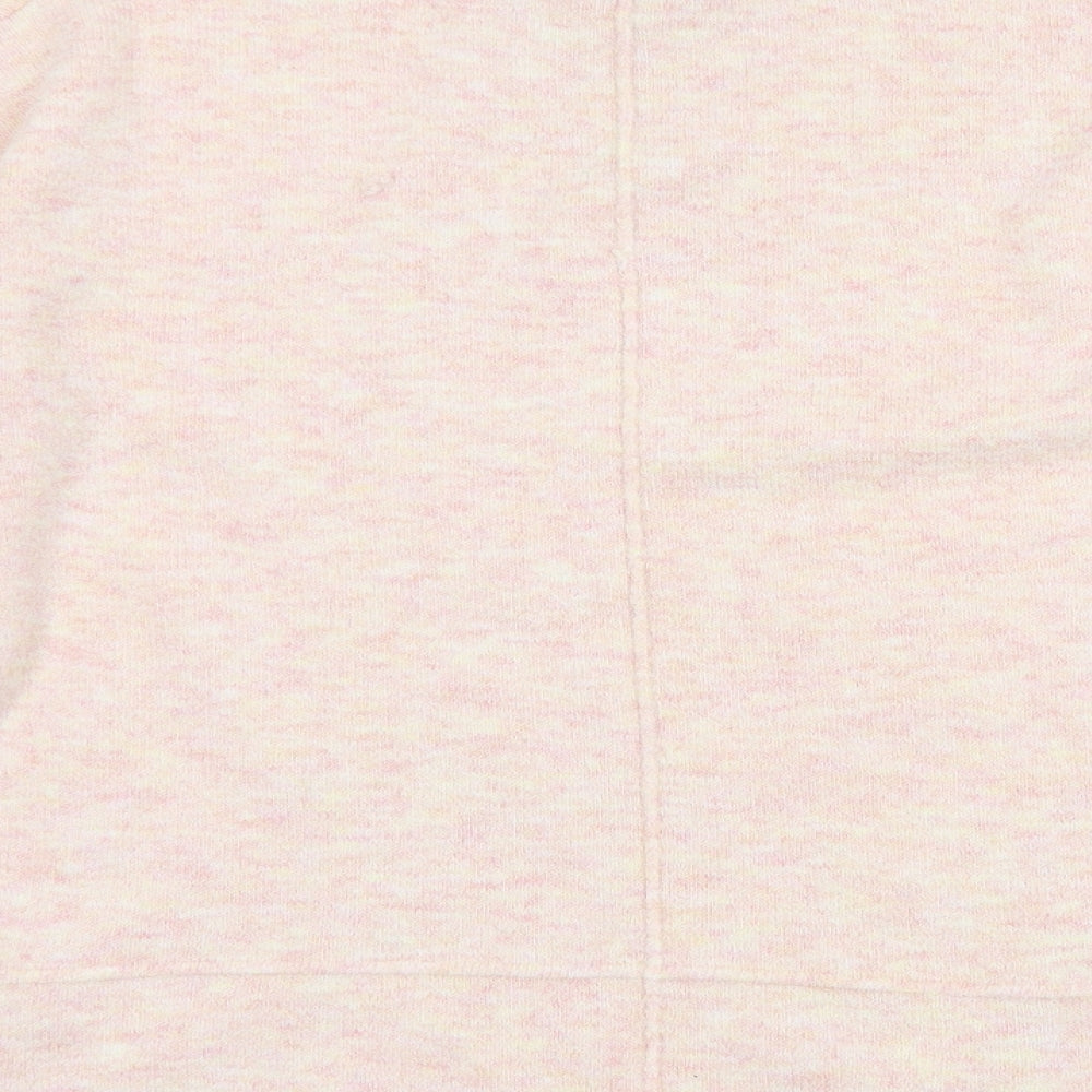 Miss Selfridge Womens Pink Mock Neck  Polyester Pullover Jumper Size 10