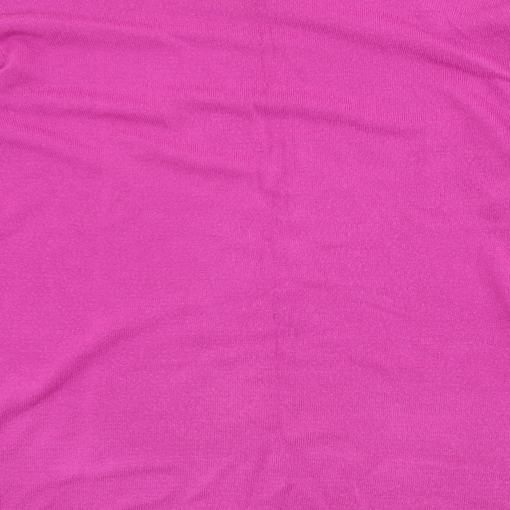 Preworn Womens Purple Mock Neck  Acrylic Pullover Jumper Size XL
