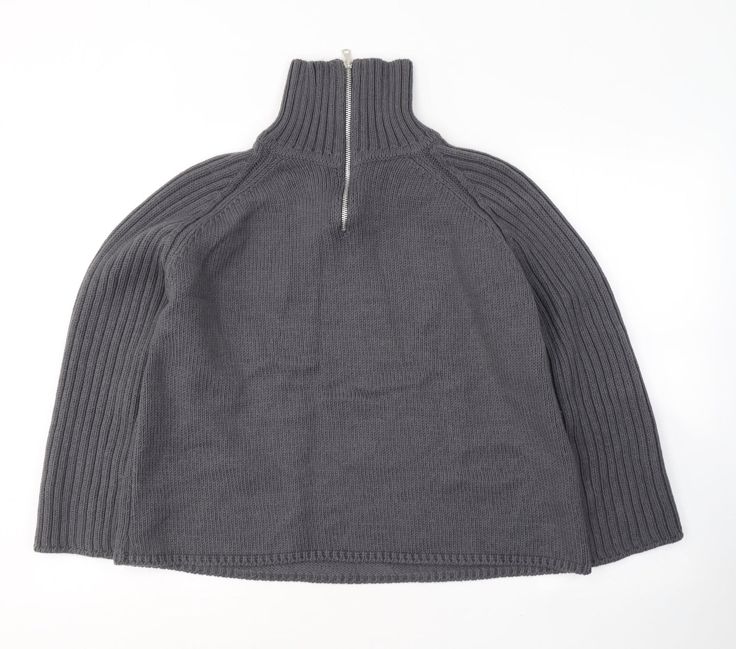 Marks and Spencer Womens Grey High Neck  Acrylic Pullover Jumper Size 14