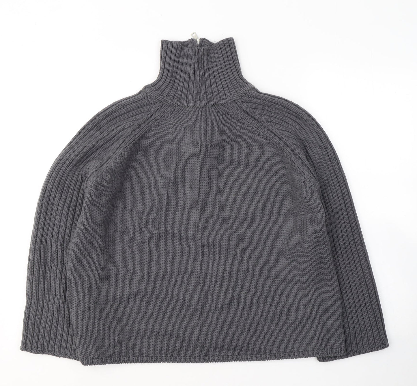 Marks and Spencer Womens Grey High Neck  Acrylic Pullover Jumper Size 14