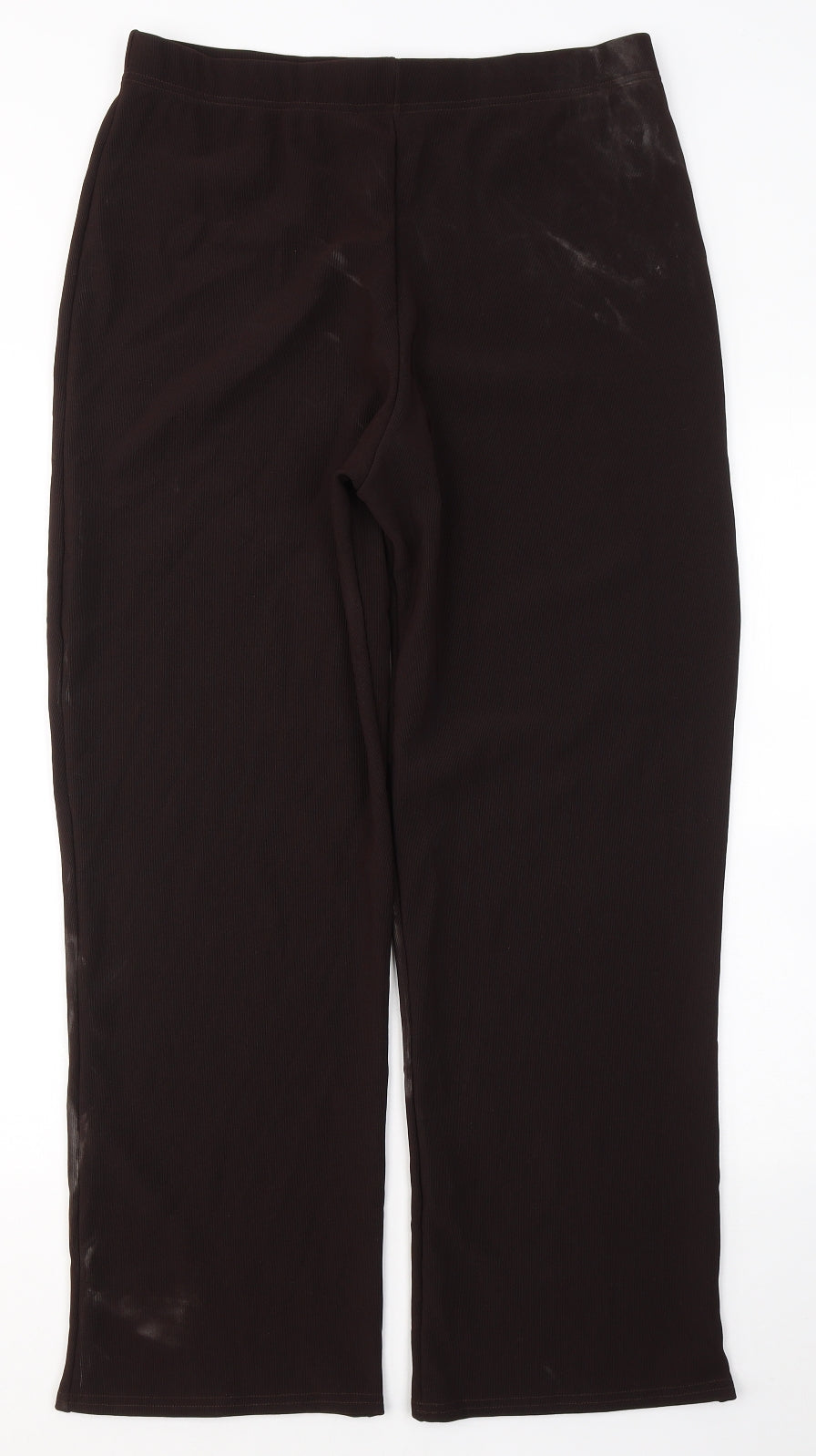 Preworn Womens Brown  Polyester Trousers  Size 3XL L27 in Regular