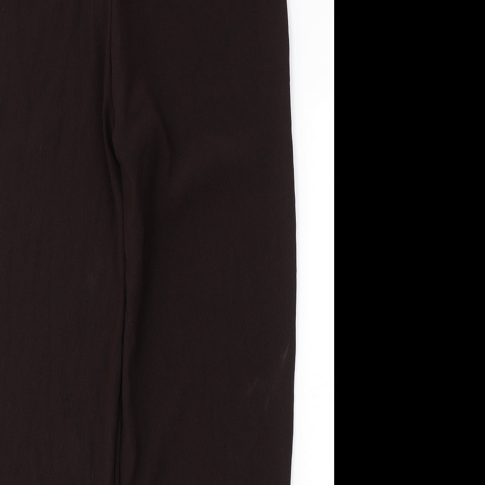 Preworn Womens Brown  Polyester Trousers  Size 3XL L27 in Regular