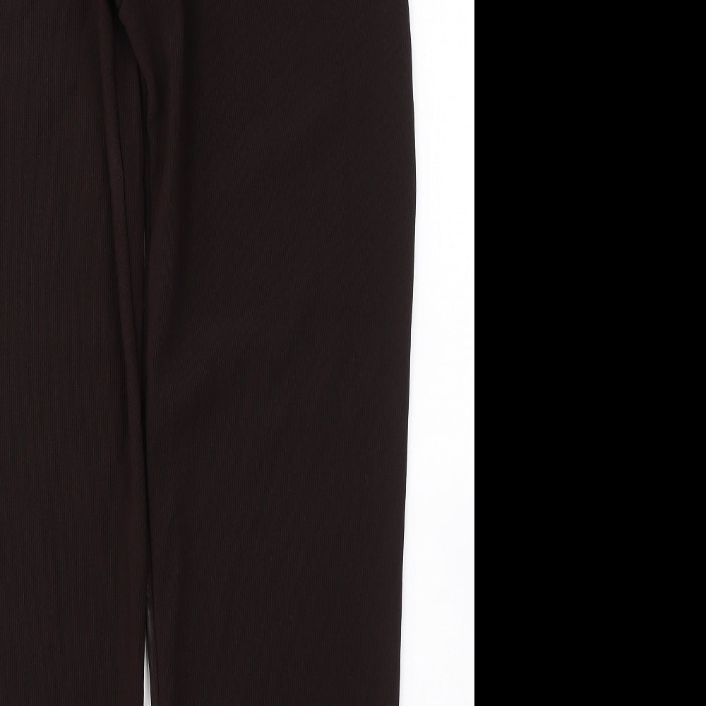 Preworn Womens Brown  Polyester Trousers  Size 3XL L27 in Regular