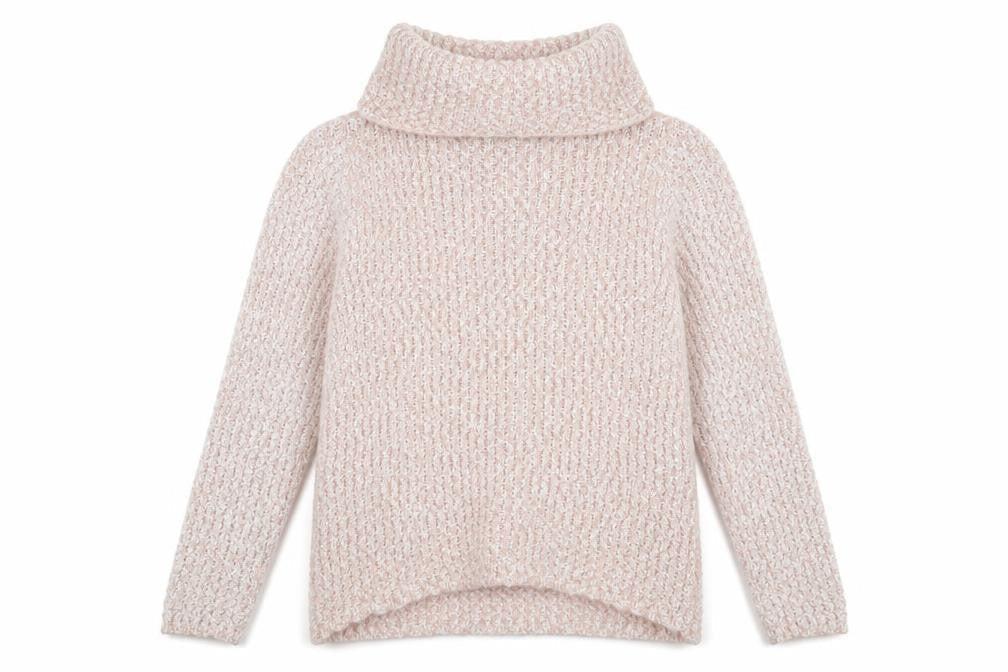 Bonmarché Womens Pink Roll Neck Polyester Pullover Jumper Size 10