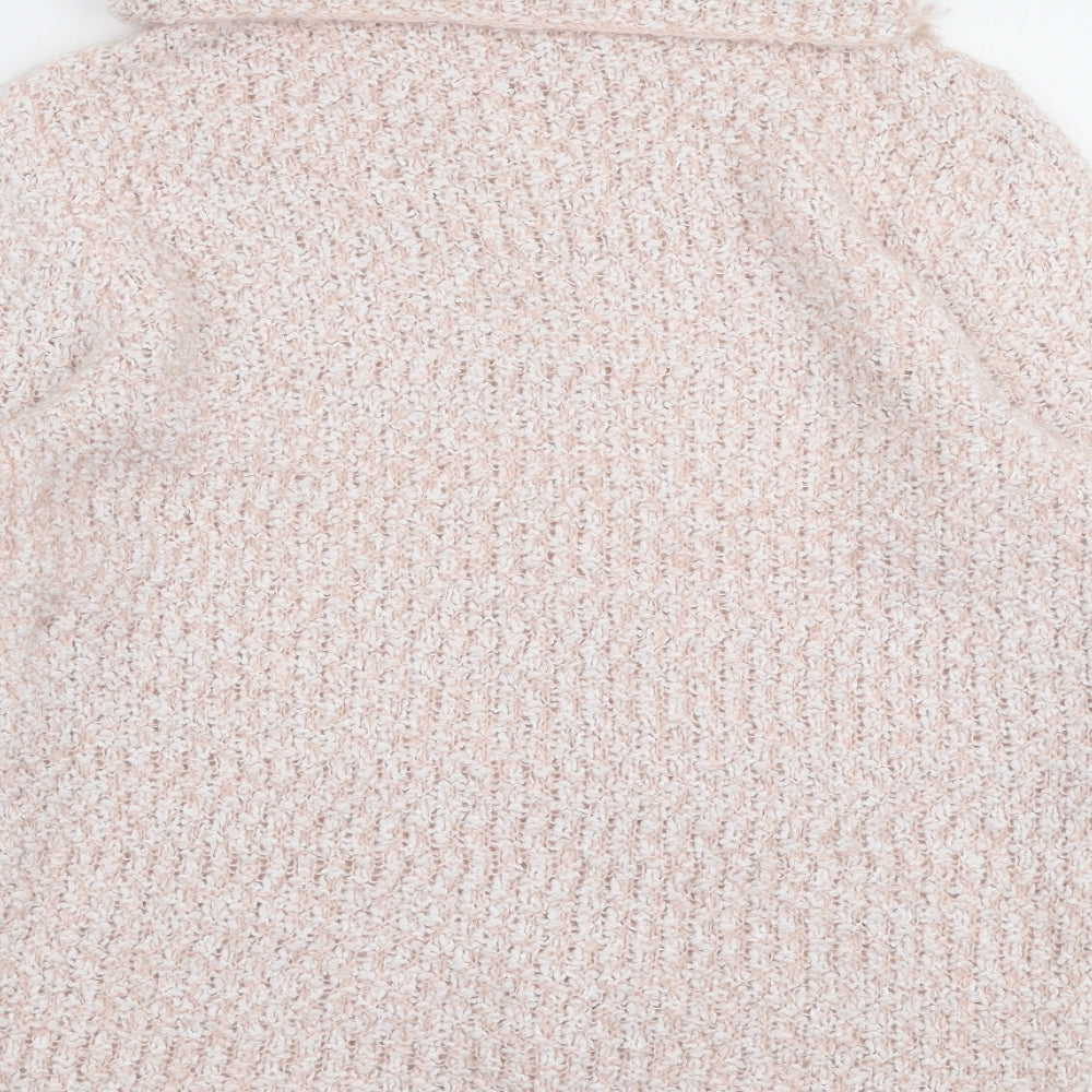Bonmarche Womens Pink Roll Neck  Polyester Pullover Jumper Size 10